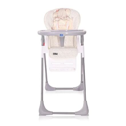 Стільчик для годування дитячий Lorelli (Bertoni) Cryspi Grey Elephant. Стілець з шкіряним сидінням. Сірий