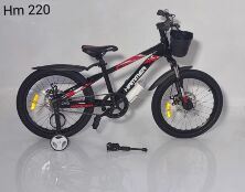Дитячий велосипед 20 дюймів HAMMER HM-220 з кошиком і тримачем для пляшки/з дисковим гальмом/чорним