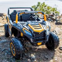 Дитячий двомісний електромобіль Джип Баггі M 5736AL-13(24V) з м'яким сидінням, мотор 180W / бежевий