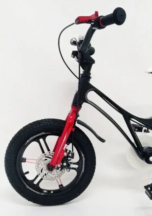 Велосипед дитячий двоколісний 14-MERCURY колеса 14 дюймів дискові гальма рама магній чорний