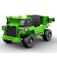 Дитячий електромобіль Вантажівка Самоскид JS3198EBLR-5 шкіряне сидіння, 4 мотори, MP3, USB, зелений