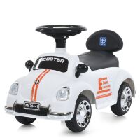 Дитяча машинка каталка толокар M 5794-1 музика та світло, біла