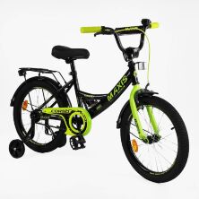 Дитячий велосипед 18 дюймів Corso MAXIS CL-18130 із додатковими колесами жовтий