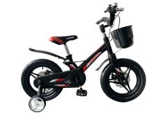 Дитячий магнієвий велосипед Crosser HUNTER Premium колеса 16д з ДИСКОВІ гальмами та складаним кермом / чорний