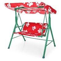 Гойдалки садові металеві M 4019-1 Червоно білі **