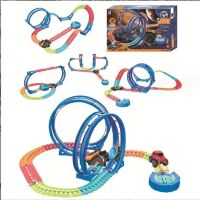 Автотрек гнучкий 110 деталей машинка з світловими ефектами 661-710