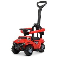 Дитяча машинка каталка-толокар Bambi 2 в 1 M 4231L-3 батьківська ручка музика червоний **