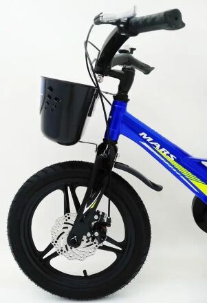 Дитячий двоколісний велосипед MARS-2 Evolution колеса 16 дюймів магнезиевая рама синій