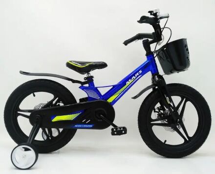 Дитячий двоколісний велосипед MARS-2 Evolution колеса 16 дюймів магнезиевая рама синій