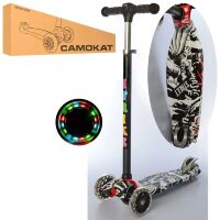 Самокат дитячий складаний iTrike JR 3-003-1-B MAXI 8 кольорів принт