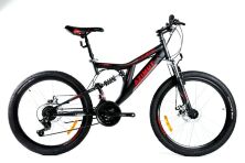 Велосипед спортивний гірський Crosser Solo колеса 29 дюймів рама алюміній сіро-блакитний