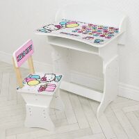 Дитяча парта зі стільчиком HB-301-84(UA) регульована по висоті біла / малюнок HELLO KITTY**