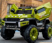 Дитячий електромобіль машина Джип M 5816EBLR-10 шкіряне сидіння, 4 мотори, MP3, USB, музика, світло, зелений
