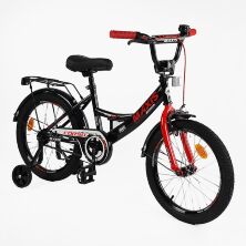 Дитячий велосипед 18 дюймів Corso MAXIS CL-18639 із додатковими колесами чорний