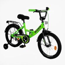 Дитячий велосипед 20 дюймів "CORSO" MAXIS CL-20457 з додатковими колесами салатовий