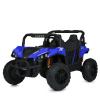 Дитячий двомісний електромобіль M 5911EBLR-4-2(24V) джип Баггі шкіряне сидіння чорно-синій