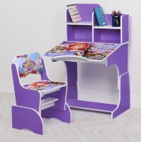 Дитяча регульована парта зі стільчиком растишка Bambi W 2071-41-3(UA) Софія фіолетовий**