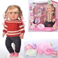 Лялька пупс для дівчинки функціональна Baby Toby W317002A8-W317002-3 зі звуковими ефектами / 2 види**