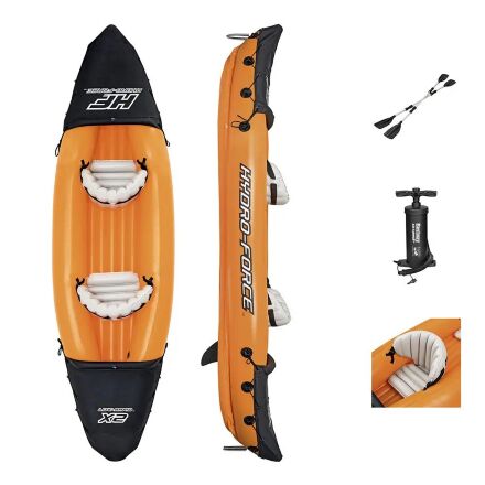 Надувний спортивний човен-байдарка Hydro-Force Raft Set двомісний Bestway 65077**