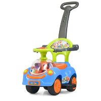 Дитяча каталка-толокар Bambi Q 07-3-4-7 Блакитний/Оранжевий/Зелений