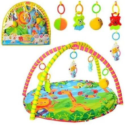 Розвивальний килимок для немовляти 518-17 розмір 80х64 см/гою від 0 до 12 міс/Дуга з підвісками
