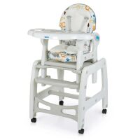 Стільчик трансформер для годування Bambi M 1563 Animal Gray сірий **