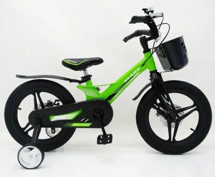 Дитячий двоколісний велосипед MARS-2 Evolution колеса 16 дюймів магнезиевая рама зелений