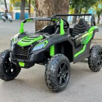 Дитячий двомісний електромобіль Джип Баггі M 5736AL-5(24V) з м'яким сидінням, мотор 180W / зелений