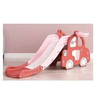 Дитяча пластикова гірка BAMBI WM19101-8 Машинка з баскетбольним кільцем і м'ячем / колір рожевий**
