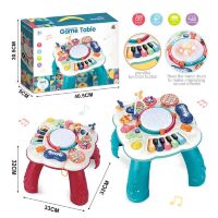 Розвиваючий музичний дитячий ігровий центр CY-7009B столик піаніно тріскачки барабан (музика, звук, світло)**