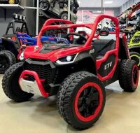 Дитячий двомісний електромобіль M 6014EBLR-3(24V) джип Баггі 4 двигуна червоний