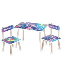 Дитячий дерев'яний столик з двома стільцями M 501-10 "Ліло та Стіч"