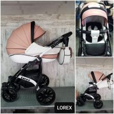 Коляска дитяча універсальна 2 в 1 Lorex екошкіра зелена
