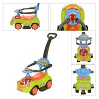 Дитяча каталка-толокар Bambi Q 07-3-5 Зелений/Оранжевий/Блакитний