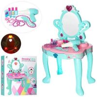 Дитячий туалетний столик, трюмо для дівчинки 3300 музика світло аксесуари блакитний