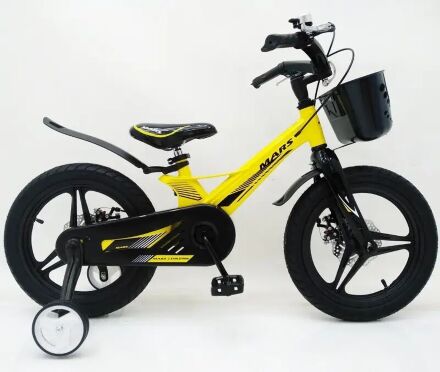 Дитячий двоколісний велосипед MARS-2 Evolution колеса 16 дюймів магнезиевая рама жовтий