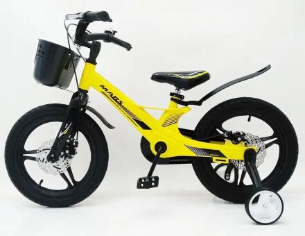 Дитячий двоколісний велосипед MARS-2 Evolution колеса 16 дюймів магнезиевая рама жовтий