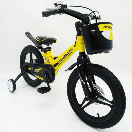 Дитячий двоколісний велосипед MARS-2 Evolution колеса 16 дюймів магнезиевая рама жовтий