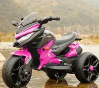 Дитячий електромобіль мотоцикл Bambi M 4274EL-8 BMW Трицикл шкіряне сидіння, MP3, TF, USB / рожевий
