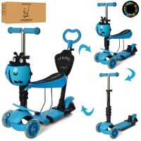 Самокат дитячий складаний iTrike JR 3-003-1-B MAXI 8 кольорів принт