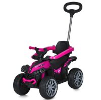 Дитяча каталка-толокар з батьківською ручкою M 5782EL-9 м'яке сидіння, музика, світло, bluetooth, фіолетовий