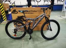 Велосипед спортивний гірський Crosser Solo колеса 29 дюймів рама алюміній сіро-блакитний