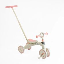 Велосипед триколісний Best Trike BST-565 з батьківською ручкою біло-рожевий для дівчинки