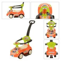 Дитяча каталка-толокар Bambi Q 07-3-7 Помаранчевий/Бежевий/Зелений