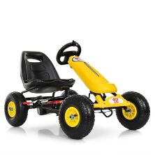 Дитячий педальний карт надувні колеса Bambi M 3590AL-6 жовтий **