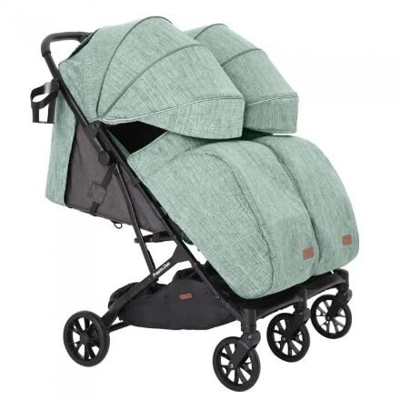 Прогулянкова коляска для двійні CARRELLO Presto Duo CRL-5506 Green Tea + дощовик зелена