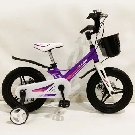 Дитячий двоколісний велосипед MARS-2 Evolution колеса 14 дюймів магнезиевая рама фіолетовий