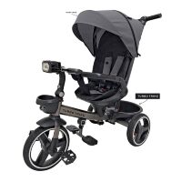 Триколісний велосипед-коляска TURBOTRIKE MT 1002-2 поворотне сидіння, сумка, складане кермо, графітовий