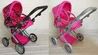 Коляска-трансформер дитячий для ляльок Melogo 9346-Rose рожеве з м'ятним