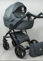 Коляска дитяча прогулянкова Lorelli DAISY Dark Grey Lighthouse темно-сіра